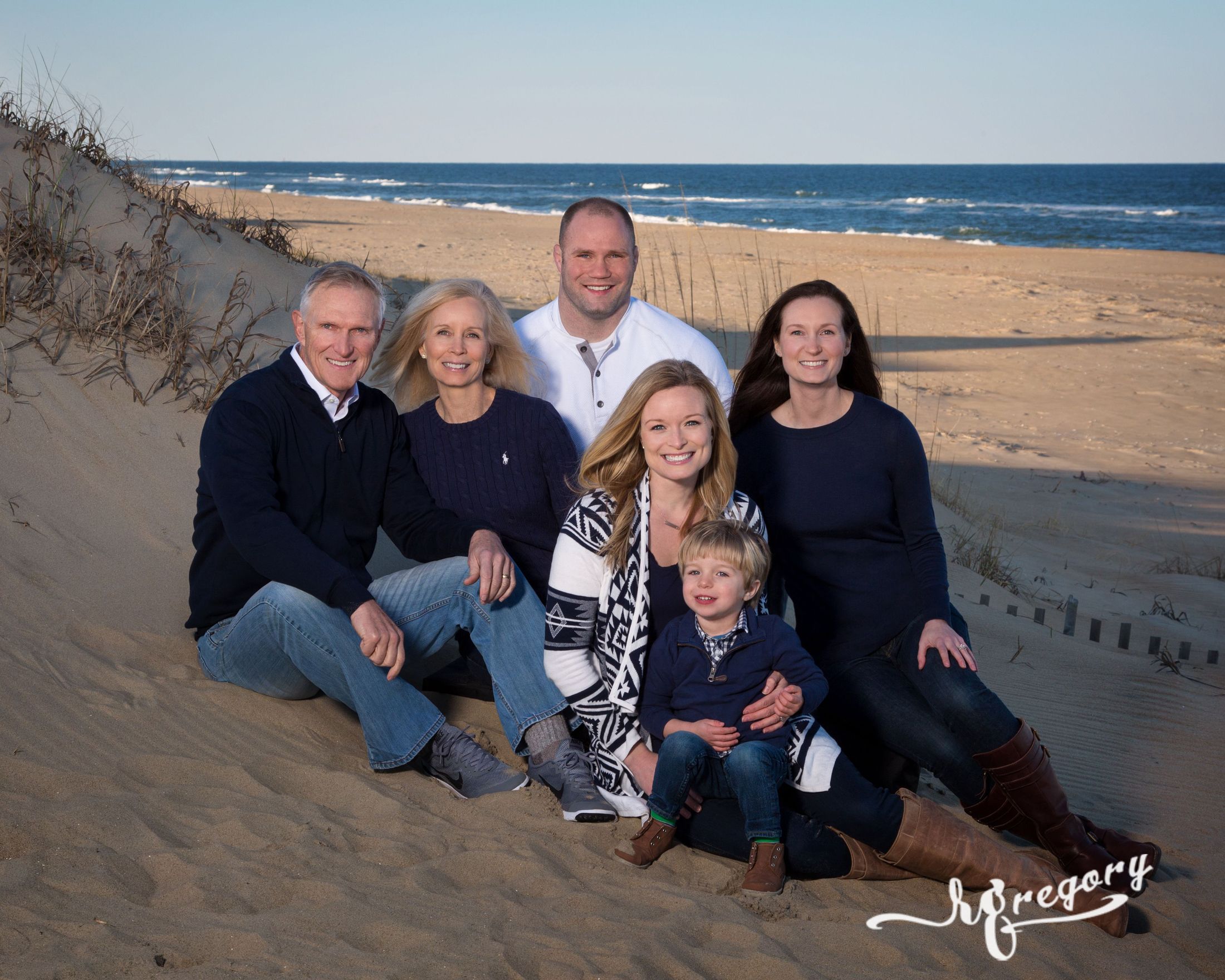 Gilliland family portrait on virginia beach