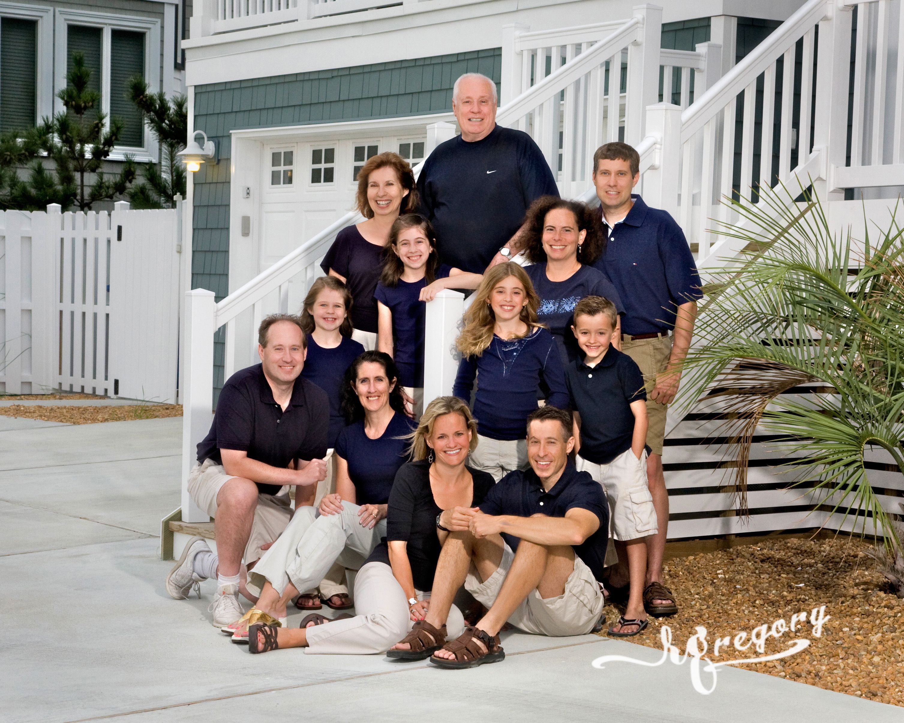 Family Portrait at beach house vacation
